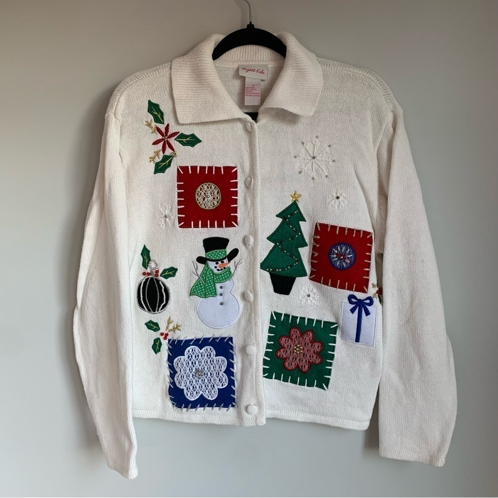 Crystal Kobe Christmas Cardigan Sweater